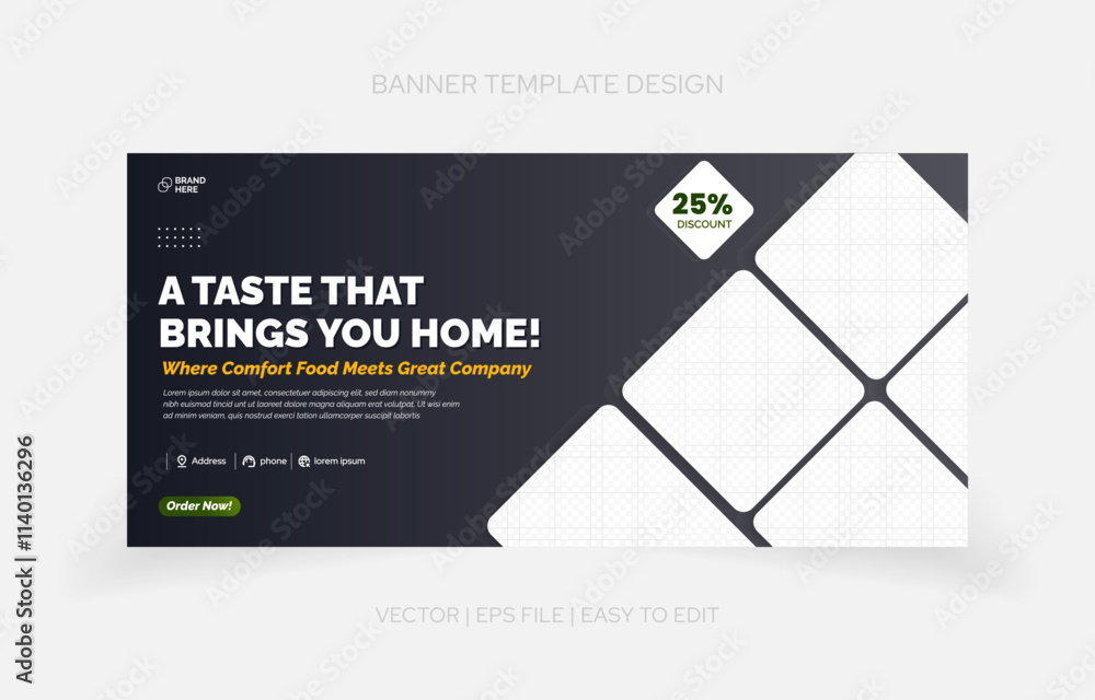 template banner restaurant food design for website social media and more purpose template banner restaurant food design for website social media and more purpose