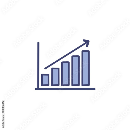 Free Download Growth chart success. Upward trend, progress,  achieving goals.  Visualizes  development and prosperity. - GFXLoad