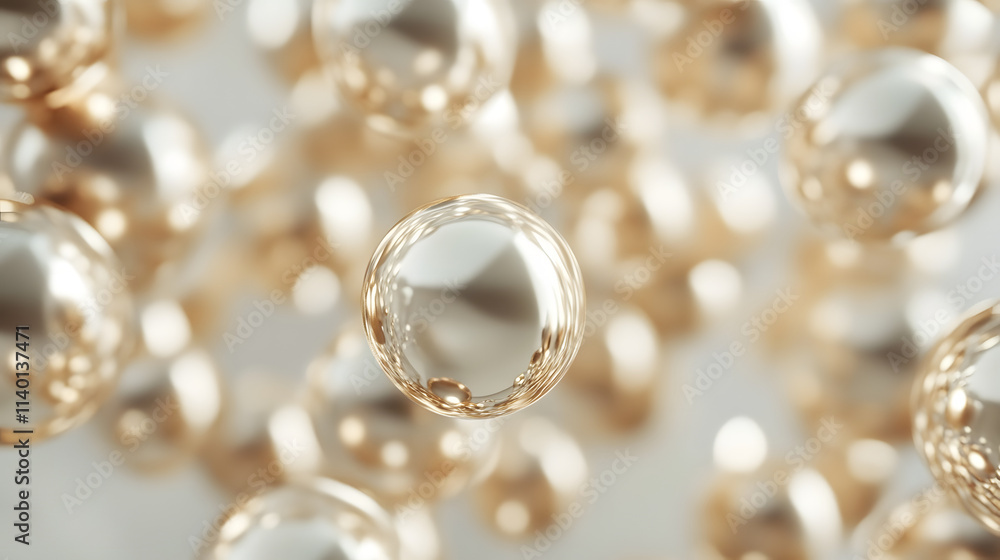 Abstract 3d rendering of geometric shapes. Modern background design with spheres Abstract 3d rendering of geometric shapes. Modern background design with spheres