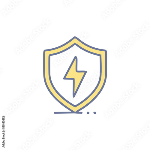 Free Download Secure energy shield. Powerful protection icon; symbolizes safety and strong energy defense. - GFXLoad