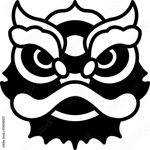 Lion Dance glyph icon