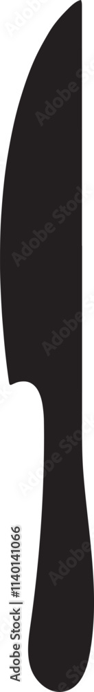 Obraz premium Simple black silhouette of a kitchen knife.