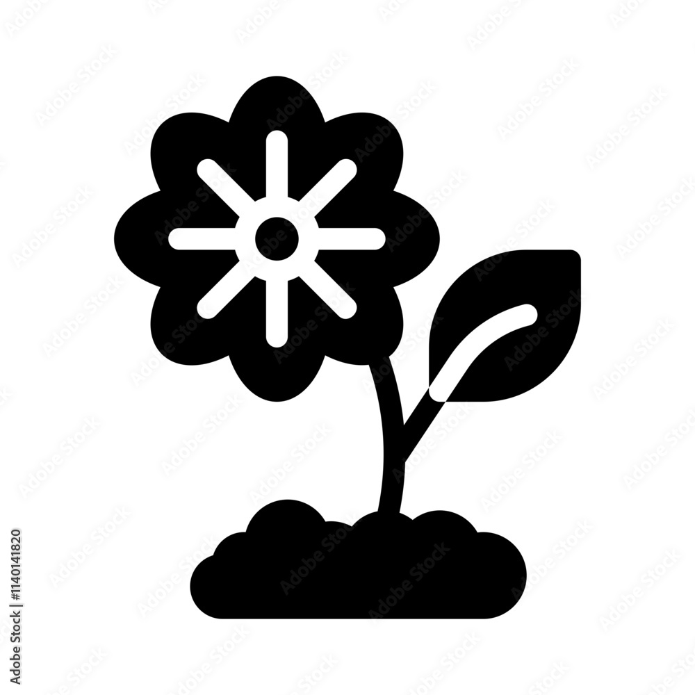 flower glyph icon