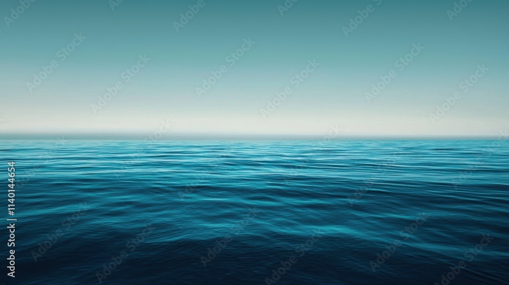 Fototapeta premium Tranquil Gradient Background Transitioning from Deep Turquoise to Soft Aqua in Calm Ocean Setting