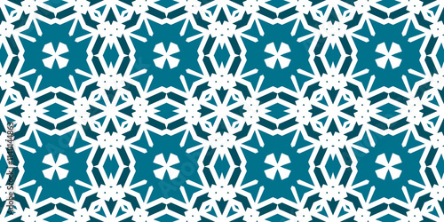 Seamless pattern banner blue and white. Merry Christmas. Happy New Year. Frost and snowflakes pattern