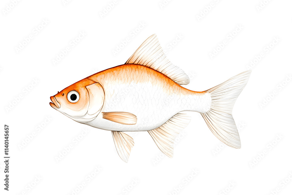 Fish watercolor illustration isolated on white background Fish watercolor illustration isolated on white background