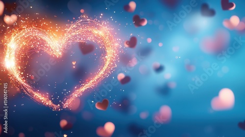 Heartfelt celebration of love in an enchanted abstract room