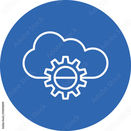 PaaS Icon line circle icon