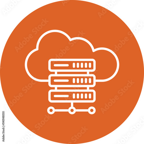 IaaS Icon line circle icon