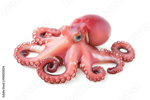 Fresh octopus on a white background photo