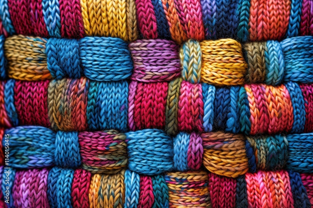 Soft knitted background with cable patterns and warm textured fabric Soft knitted background with cable patterns and warm textured fabric