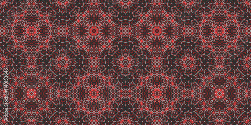 Christmas seamless pattern. Christmas background banner red. Frost pattern. Happy New Year.