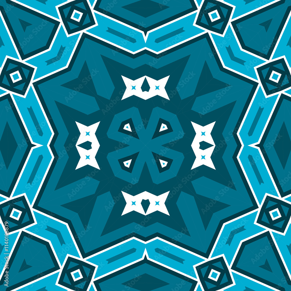 Seamless square pattern blue and white. Frost texture pattern. Merry Christmas. Happy New Year. Seamless square pattern blue and white. Frost texture pattern. Merry Christmas. Happy New Year.