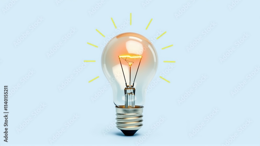 Bright lightbulb symbolizes innovative ideas and creative thinking in a startup environment focused on solutions and success Bright lightbulb symbolizes innovative ideas and creative thinking in a startup environment focused on solutions and success