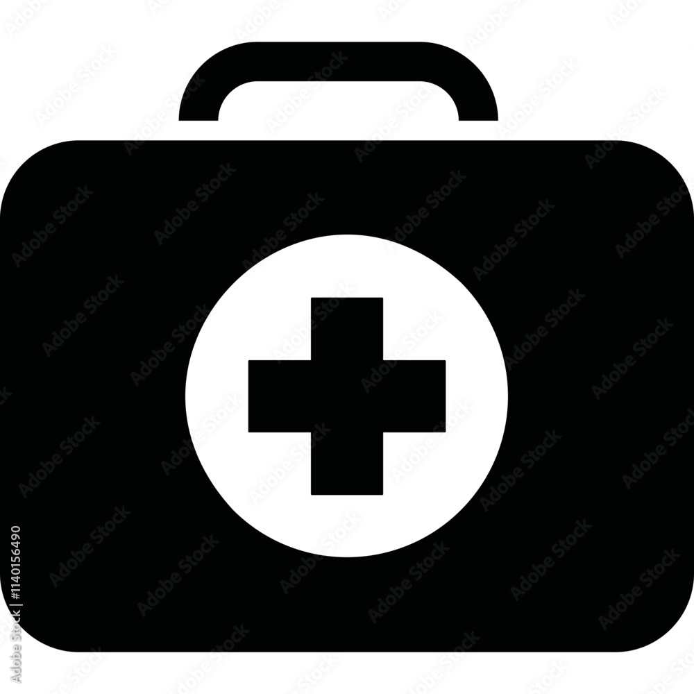 Obraz premium Simple vector icon medical suitcase