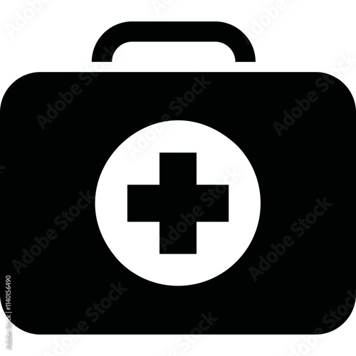Simple vector icon medical suitcase