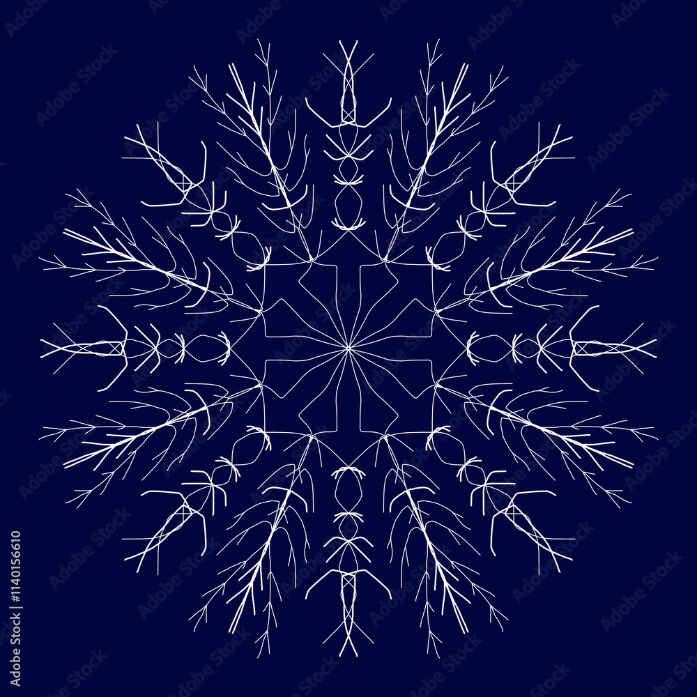 Snowflakes on a blue background. Seamless pattern of snowflakes. Christmas background. Happy New Year Snowflakes on a blue background. Seamless pattern of snowflakes. Christmas background. Happy New Year
