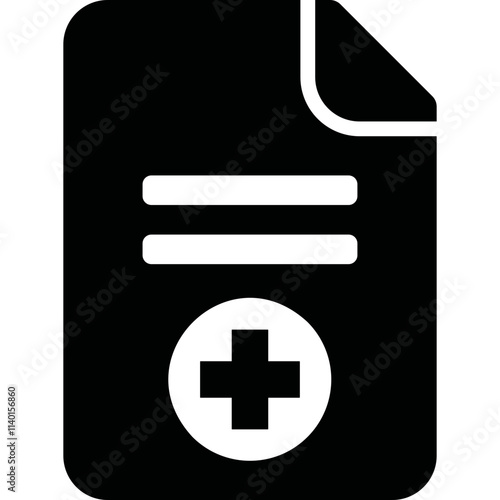 Simple vector icon medical card