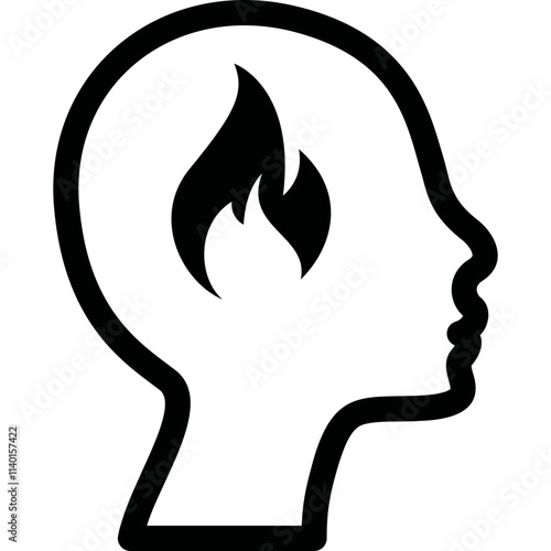 Simple vector icon head