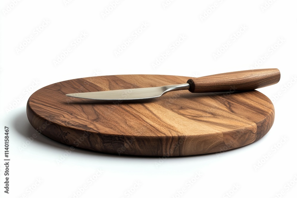 Wooden board, metal blade, simple kitchen tool. Wooden board, metal blade, simple kitchen tool.