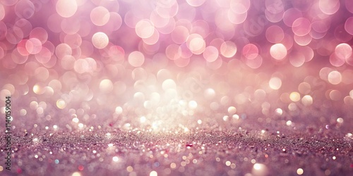 Shimmering Pink and Gold Glitter Background with Sparkling Bokeh Lights