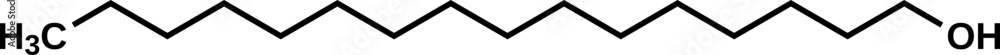 Cetyl alcohol structural formula Cetyl alcohol structural formula