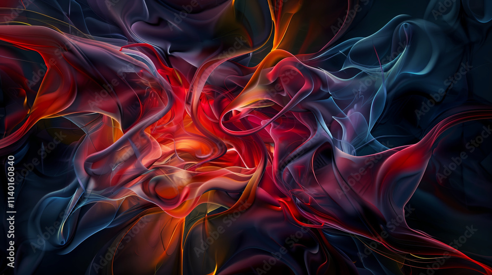 AI Image. Abstract futuristic background with glowing waves AI Image. Abstract futuristic background with glowing waves