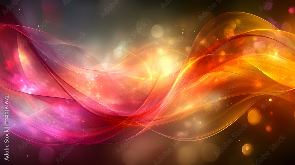 Abstract glowing wave background with vibrant colors and bokeh. Abstract glowing wave background with vibrant colors and bokeh.