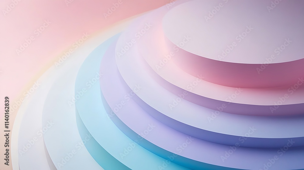 Fototapeta premium Calming Rhythms Illustration Featuring Soft Waves and Harmonious Abstract Patterns