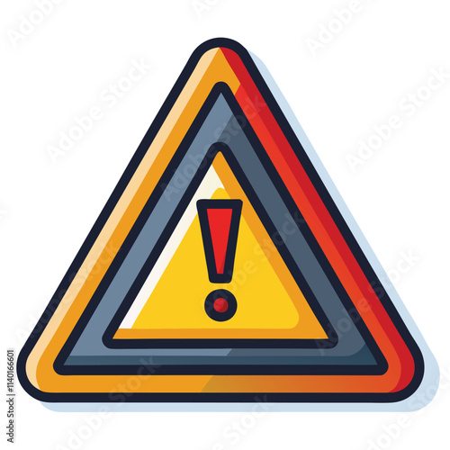 ector Danger warning sign isolated on white 