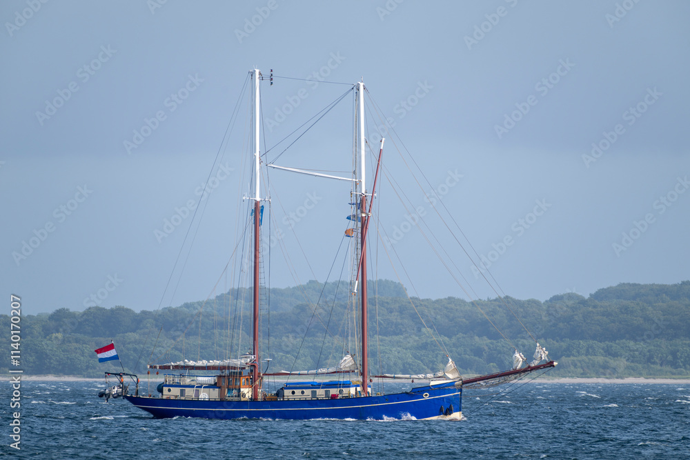 Traditionssegler auf der Ostsee in der Eckernförder Bucht, Schleswig-Holstein, Deutschland Traditionssegler auf der Ostsee in der Eckernförder Bucht, Schleswig-Holstein, Deutschland