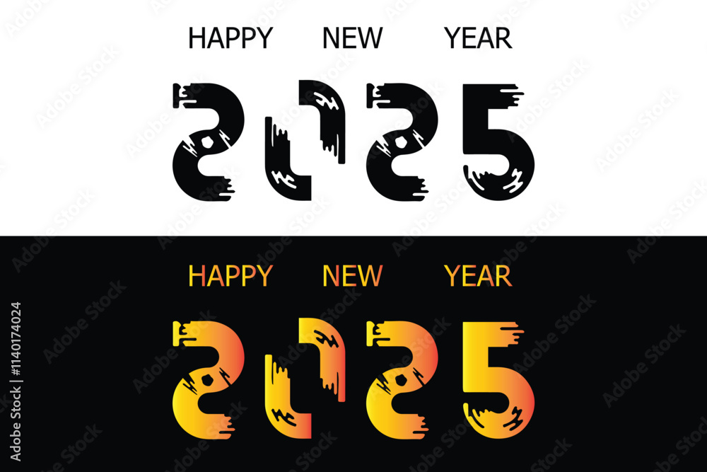 2025 gold new year card. New Year number logo. Happy new year banner. Text design. Vector illustration. Trendy new year template 2025 gold new year card. New Year number logo. Happy new year banner. Text design. Vector illustration. Trendy new year template