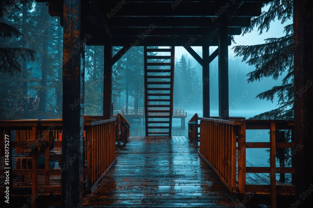 At Lago di Braies, boats are secured at the boat station right before dawn. At Lago di Braies, boats are secured at the boat station right before dawn.