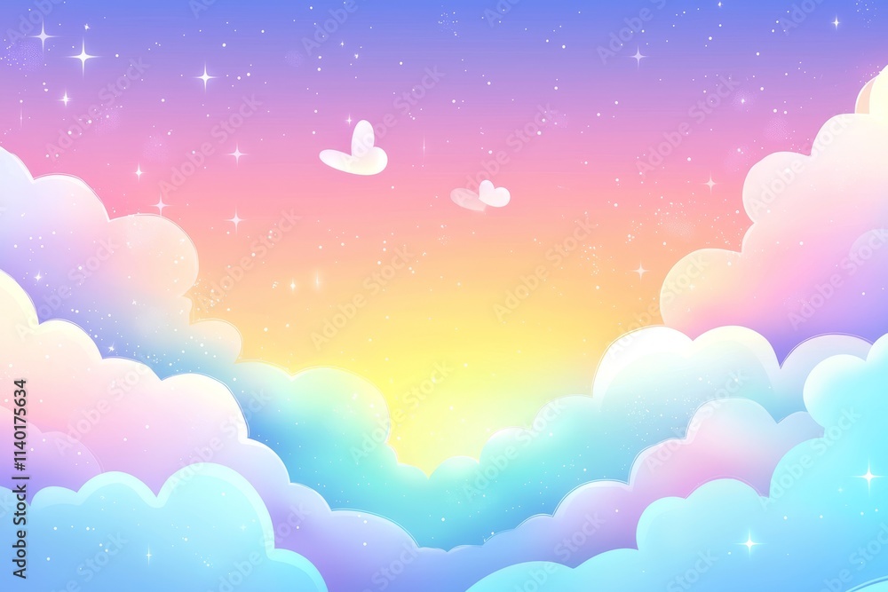 A breathtaking sunrise and sunset sky, featuring gentle, vibrant clouds. A breathtaking sunrise and sunset sky, featuring gentle, vibrant clouds.
