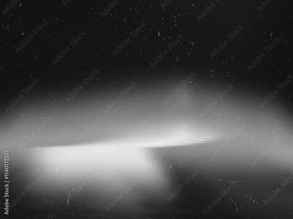 Fototapeta premium Old film texture with scratches, noise and glitch shapes. Realistic overlay film texture in black-white, dust and grain. Distressed retro movie or photo negative effect of cinema nostalgia. Artwork