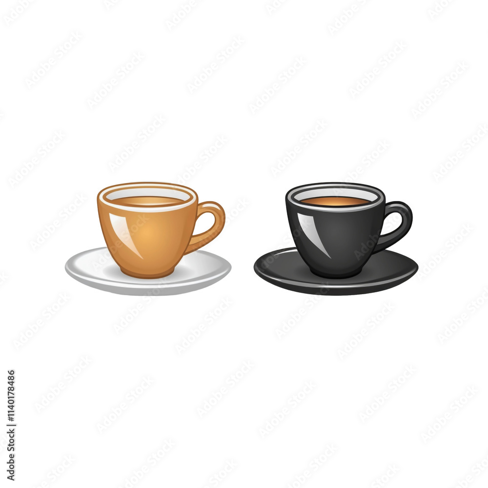 Coffee cup logo icon saucer drink black on transparent background Coffee cup logo icon saucer drink black on transparent background