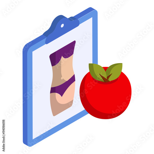 Balance Lifestyle Lounge isometric concept, Dietitians or Nutritionist vector icon design, beauty personal care symbol, cosmetic dermatology sign, body aesthetics stock illustration 