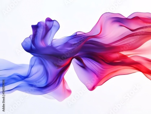 Abstract colorful flowing fabric waves.