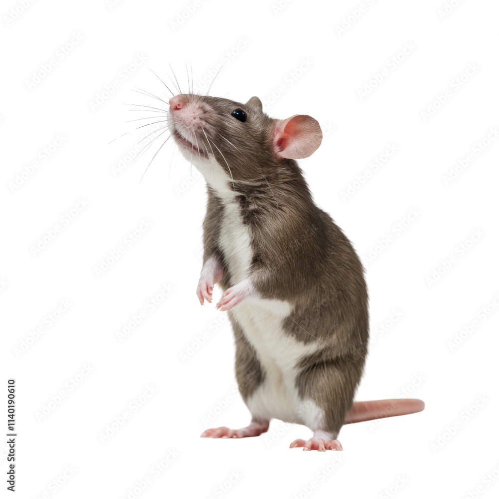 Curious Rat Standing Tall: A close-up shot of a curious rat standing tall, looking upwards with a playful expression. Its inquisitive nature is captured perfectly. Curious Rat Standing Tall: A close-up shot of a curious rat standing tall, looking upwards with a playful expression. Its inquisitive nature is captured perfectly.