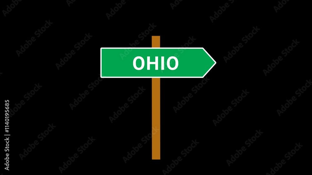 Ohio signboard Animation Ohio signboard Animation