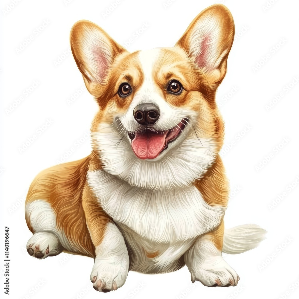 cute corgi breed dog isolated on white background cute corgi breed dog isolated on white background