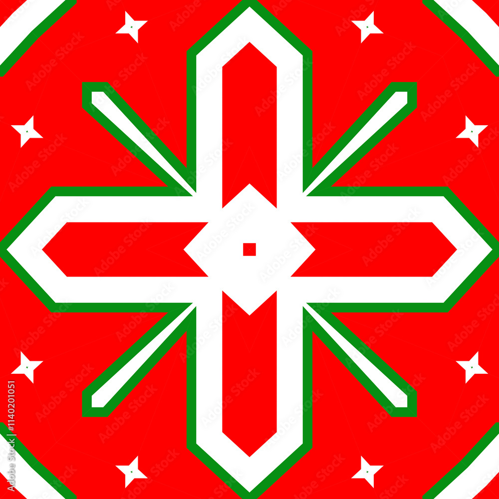 Seamless square pattern red and green. Christmas pattern green and red. Merry Christmas. Happy New Year. Seamless square pattern red and green. Christmas pattern green and red. Merry Christmas. Happy New Year.