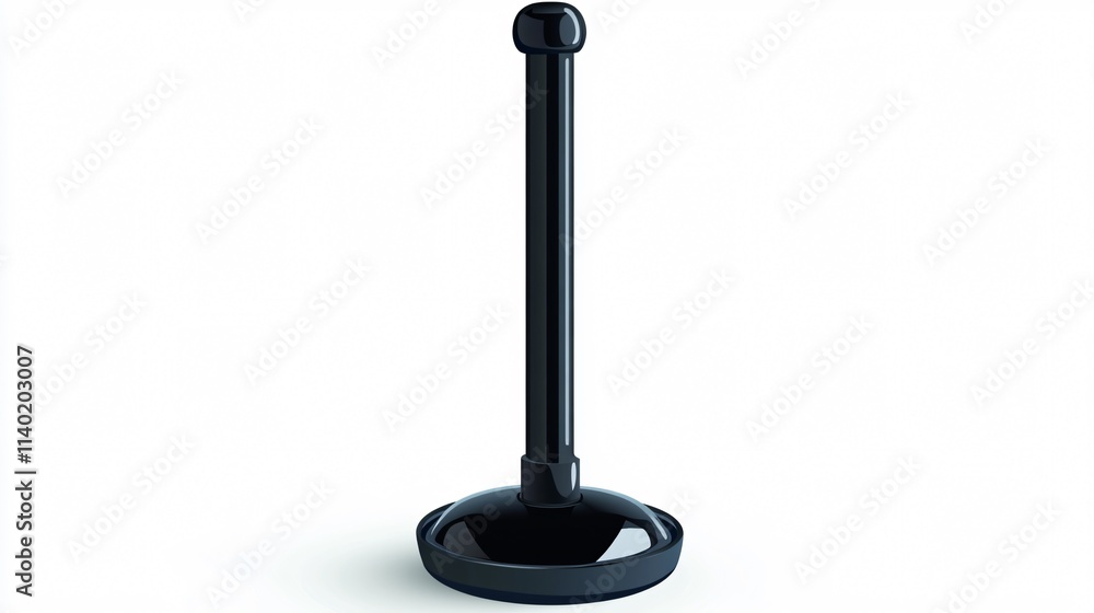 Professional Toilet Plunger Vector Isolated in 2D Flat Style Professional Toilet Plunger Vector Isolated in 2D Flat Style