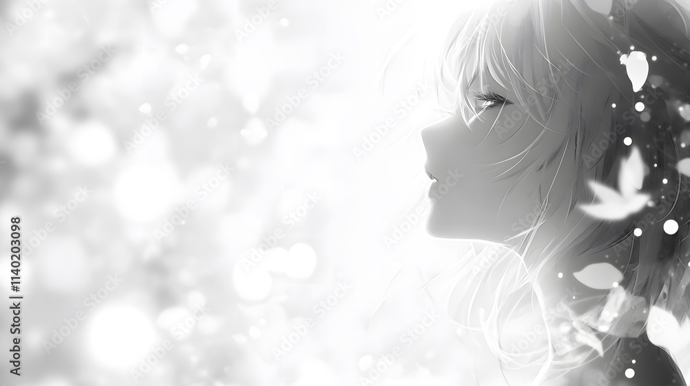 silhouette of a woman with bokeh background silhouette of a woman with bokeh background