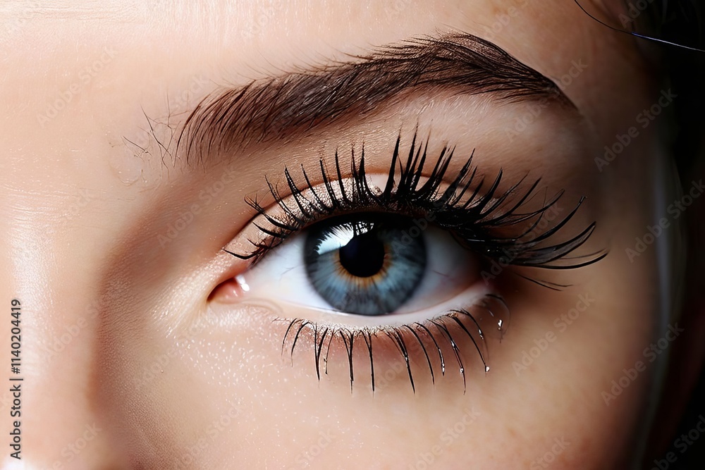 Obraz premium 18 detail of waterline eyeliner application on sensitive eyes