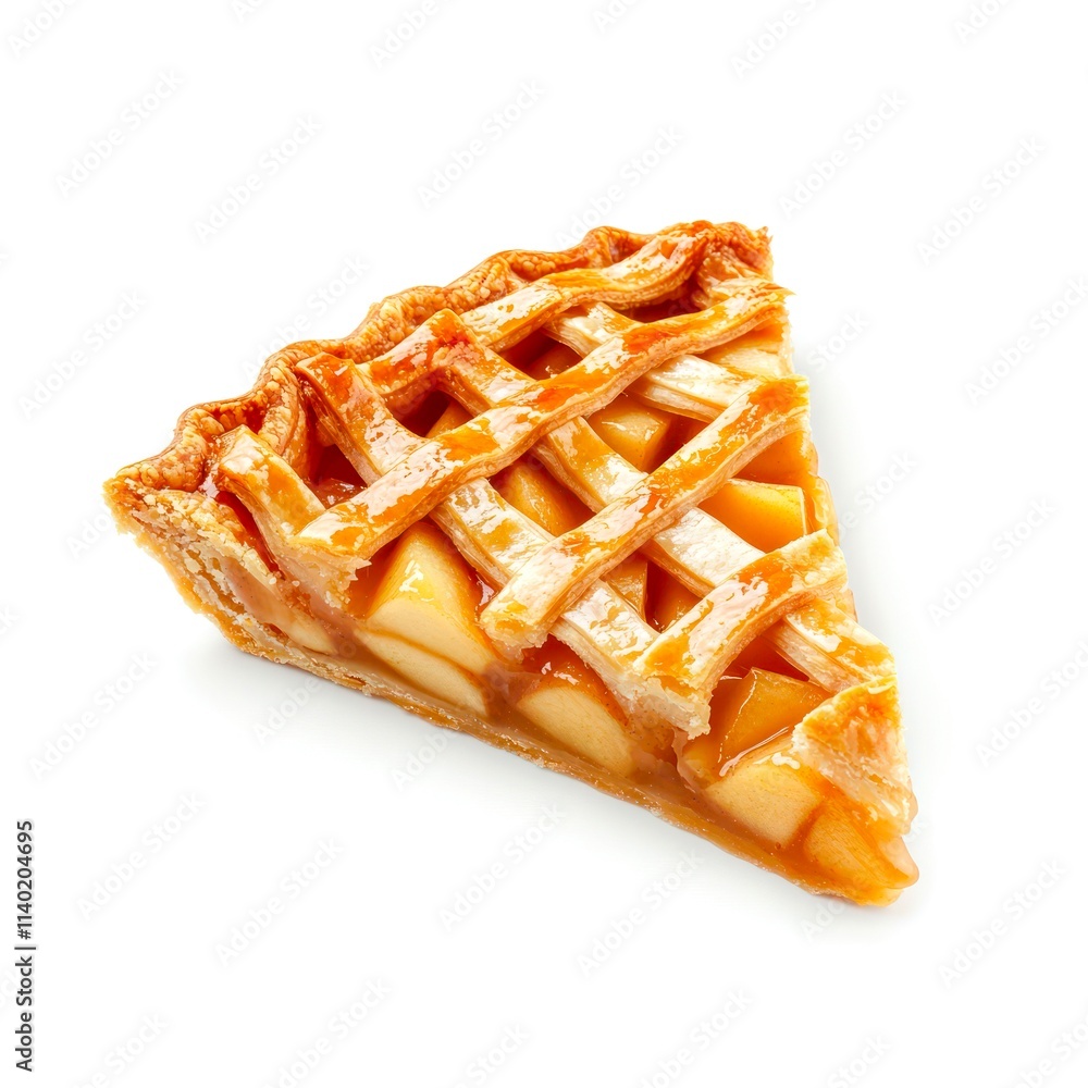 Piece of apple pie isolated on white background. Piece of apple pie isolated on white background.