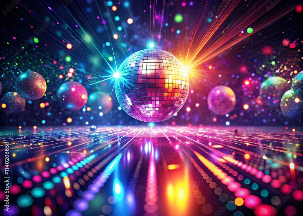 Abstract Disco Background, Low Light Party Design, Nightclub Wallpaper, Neon Lights, Glittering Texture Abstract Disco Background, Low Light Party Design, Nightclub Wallpaper, Neon Lights, Glittering Texture