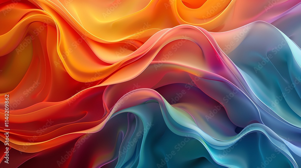 Obraz premium An abstract background with flowing, colorful shapes.