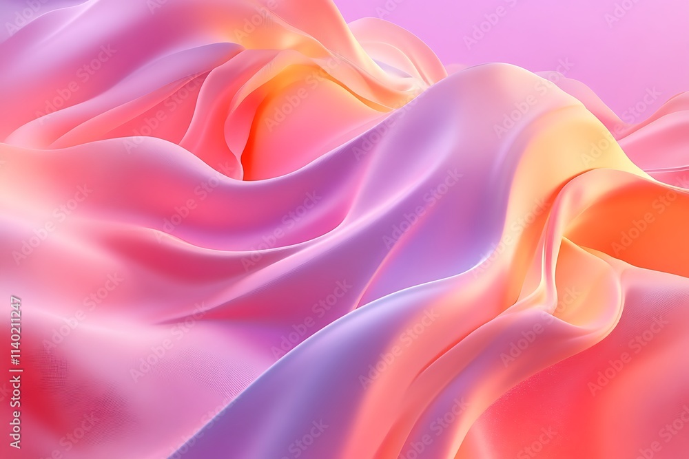 Obraz premium Generative AI producing abstract art with soft glowing elements 