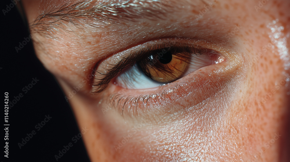 Obraz premium Close-up shot of human brown eye